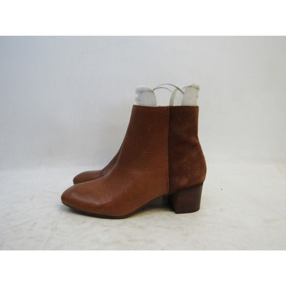 Crown Vintage Womens Size 6.5 M Brown Suede Zip Ankle Boots Bootie - Picture 1 of 12